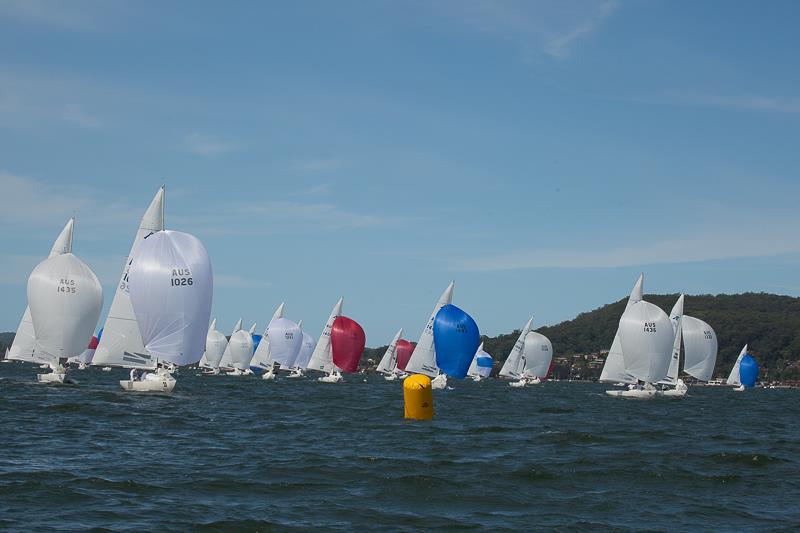 Whisper skippered by Bruce Ferguson and crewed by James Hodgson and Malcolm Parker had a great day with a 1st in Race Five photo copyright Alex McKinnon Photography taken at Gosford Sailing Club and featuring the Etchells class