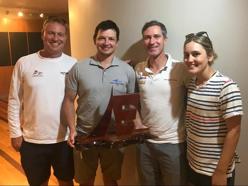 Andrew Wills, David Chapman, Simon Cooke and Anna Merchant - Auckland Etchells Championships - February 2019 photo copyright Etchells NZ taken at Royal New Zealand Yacht Squadron and featuring the Etchells class