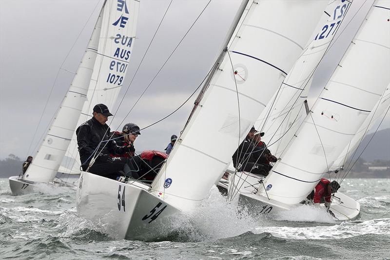 Etchells Grand Master winner, Odyssey, skippered by Jill Connell and her crew of Gordon Maguire and Wade Morgan photo copyright Alex McKinnon Photography taken at Royal Geelong Yacht Club and featuring the Etchells class