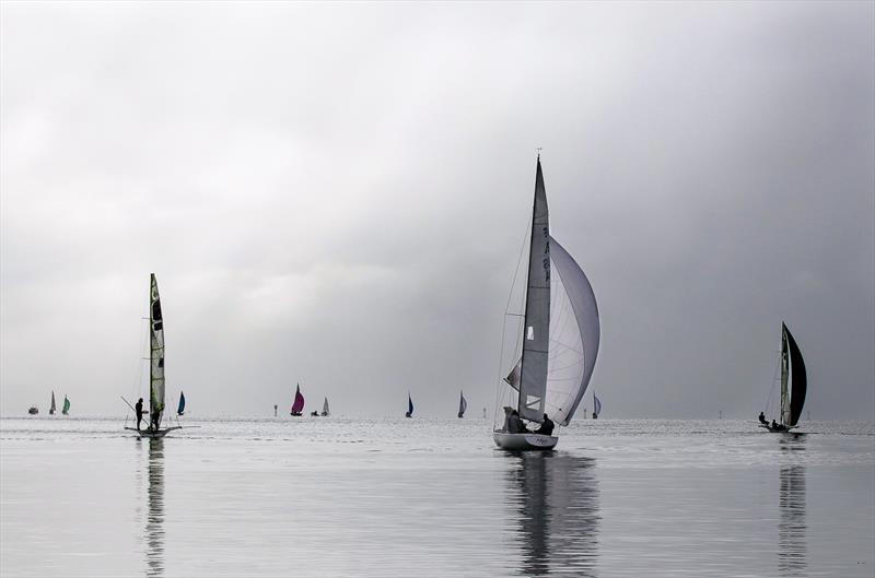 Almost unbelievably, this is heading out for racing… photo copyright Alex McKinnon Photography taken at Royal Geelong Yacht Club and featuring the Etchells class