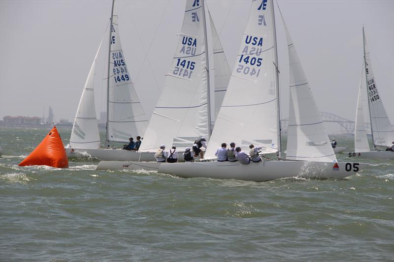 Thursday's action for Races Five and Six at the 2019 Etchells World Championship photo copyright 2019 Etchells World Championship taken at Corpus Christi Yacht Club and featuring the Etchells class