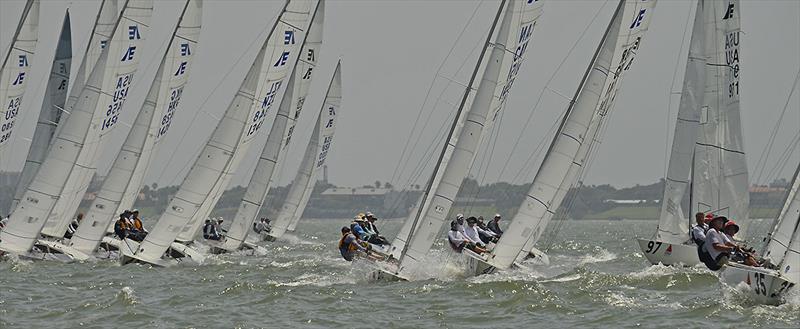 Fleet at the Worlds in Corpus Christi - photo © 2019 Etchells World Championship