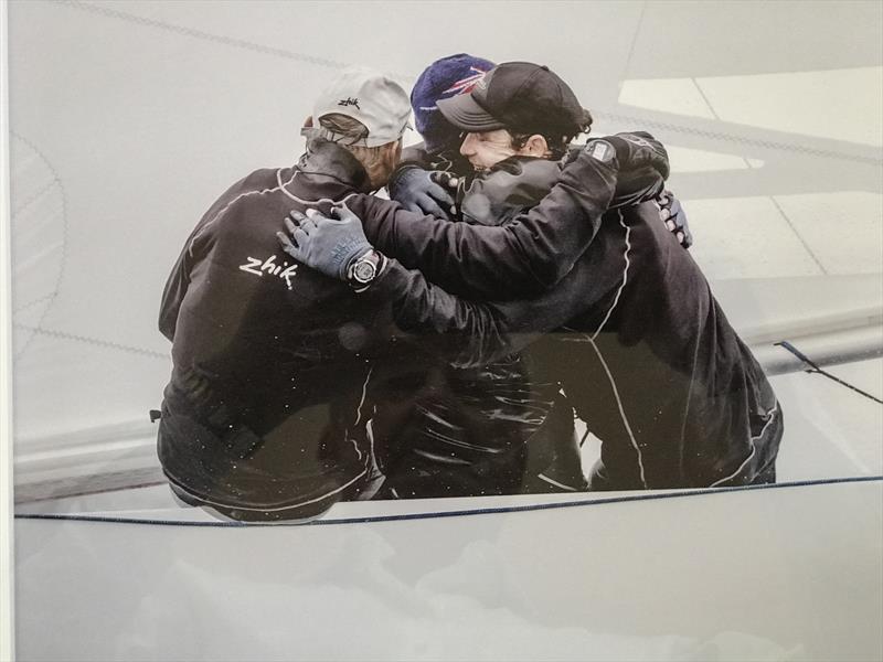 After crossing the line with Paul Blowers and Ben Lamb., final race in 25-30knots to win the 2016 World Etchells championships, Cowes, UK photo copyright Alex Irwin / www.sportography.tv taken at Cowes Yacht Club and featuring the Etchells class