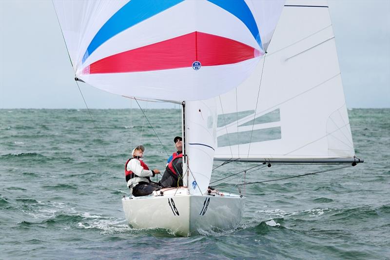 Trim, trim, trim aboard Tamm Ha Tamm - 2020 Etchells Australian Championship, final day photo copyright John Curnow taken at Royal Brighton Yacht Club and featuring the Etchells class