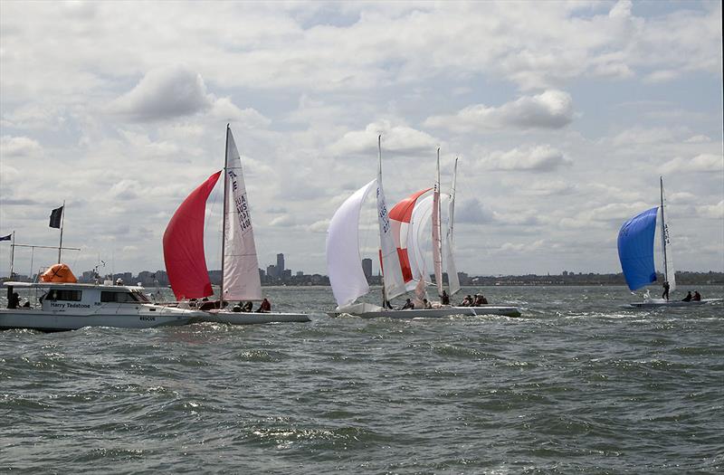 Close racing is assured with the Etchells photo copyright John Curnow taken at Royal Brighton Yacht Club and featuring the Etchells class