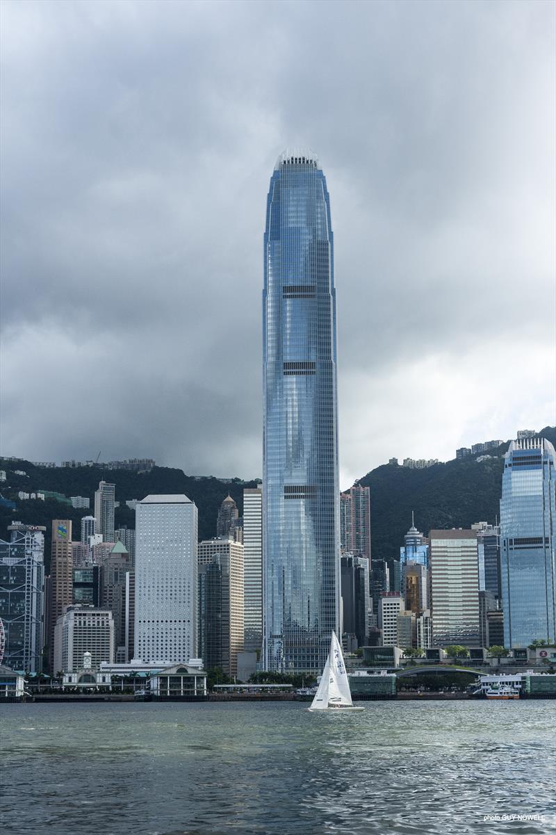 Jamie McWilliam sizes up IFC2. Hong Kong ATI Solo 2020 photo copyright Guy Nowell taken at  and featuring the Etchells class