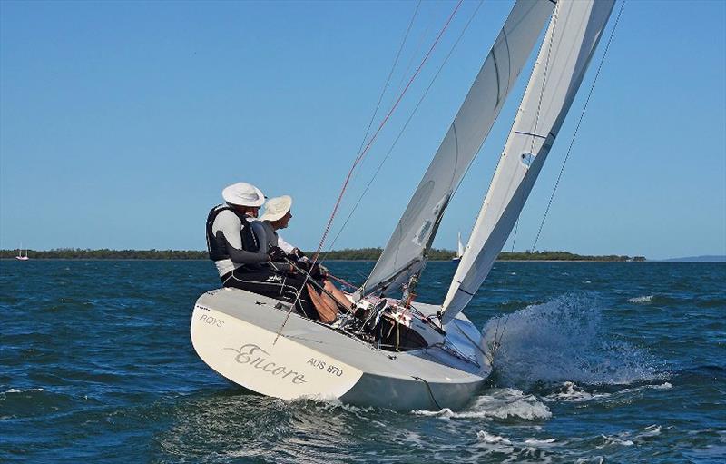 Peter Conde's Encore on Day 1 - 2020 Etchells Queensland State Championship photo copyright Emily Scott Images taken at Royal Queensland Yacht Squadron and featuring the Etchells class