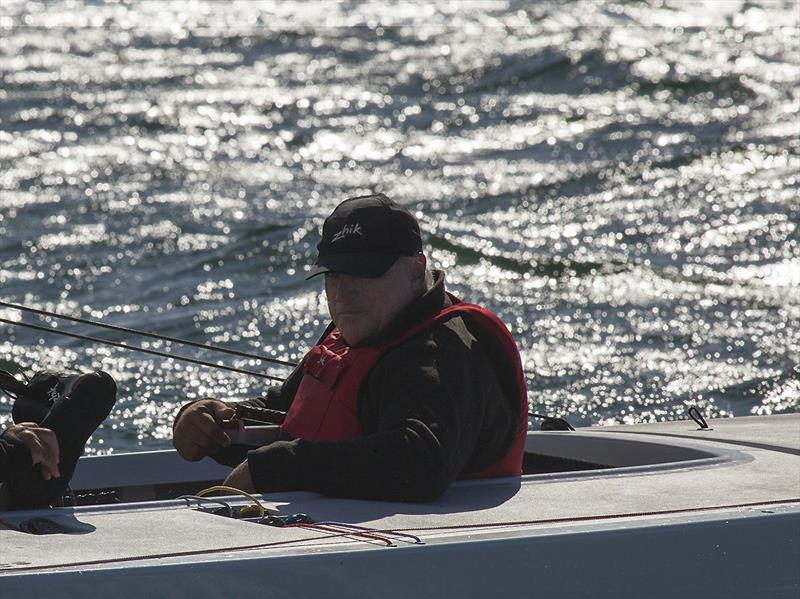 On the way out to the race track aboard Havoc - the genuine living legend - Iain Murray AM photo copyright John Curnow taken at Royal Brighton Yacht Club and featuring the Etchells class