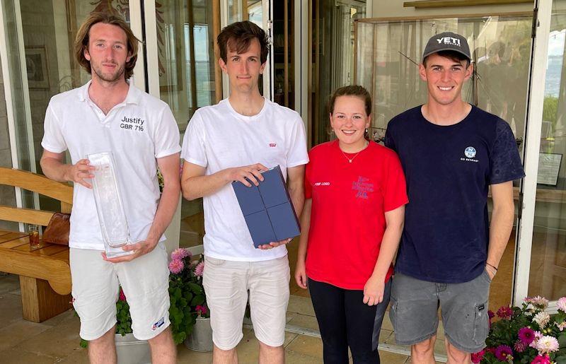 Anthony Parke, Ross Mackley, Josie Meredith and Jack Aitken win the Youth category at the International Etchells European Championship - photo © Rob Goddard