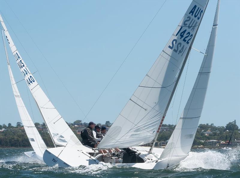 Webster (L) versus Ahern (R) – from day one photo copyright Geographe Bay Yacht Club taken at Geographe Bay Yacht Club and featuring the Etchells class