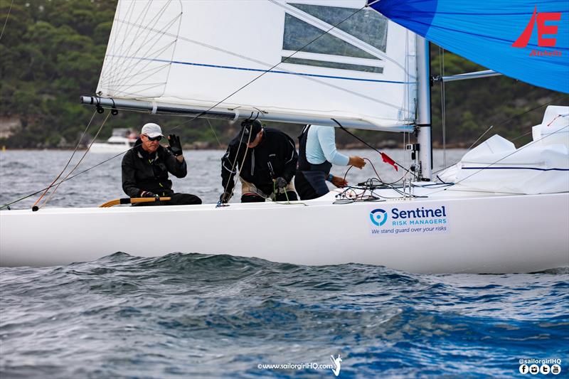 Hampton waves after taking the gun in Race 4 - Etchells NSW Championship - photo © Nic Douglass / www.AdventuresofaSailorGirl.com