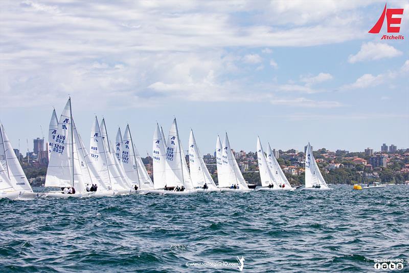 Yandoo XX nails the pin in Race 7 - Etchells NSW Championship photo copyright Nic Douglass / www.AdventuresofaSailorGirl.com taken at Royal Sydney Yacht Squadron and featuring the Etchells class