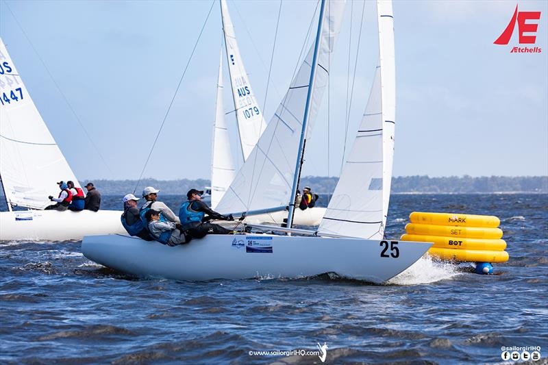 Martin Hill's Lisa Rose AUS1449 were dominant in Race 2 - Etchells Australian Championship - photo © Nic Douglass @sailorgirlhq