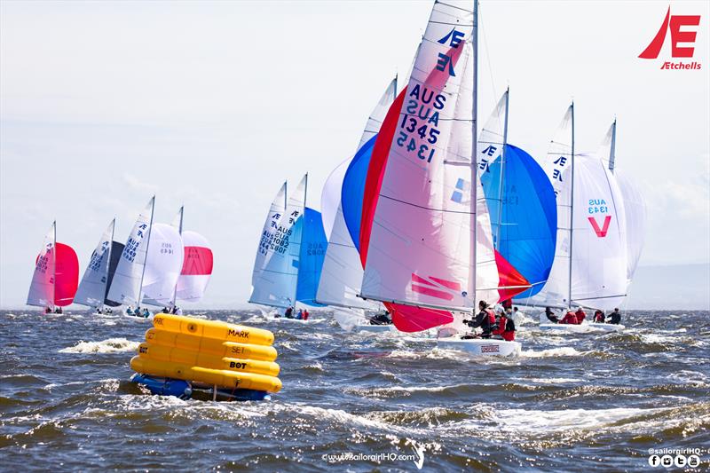 Brilliant conditions on day 2 of the Etchells Australian Championship - photo © Nic Douglass @sailorgirlhq