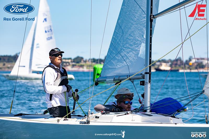 Deussen having a look for breeze - Etchells Victorian State Championship 2022 photo copyright Nic Douglass @sailorgirlhq taken at Royal Geelong Yacht Club and featuring the Etchells class