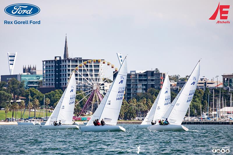It was tight at the top - Etchells Victorian State Championship 2022 photo copyright Nic Douglass @sailorgirlhq taken at Royal Geelong Yacht Club and featuring the Etchells class