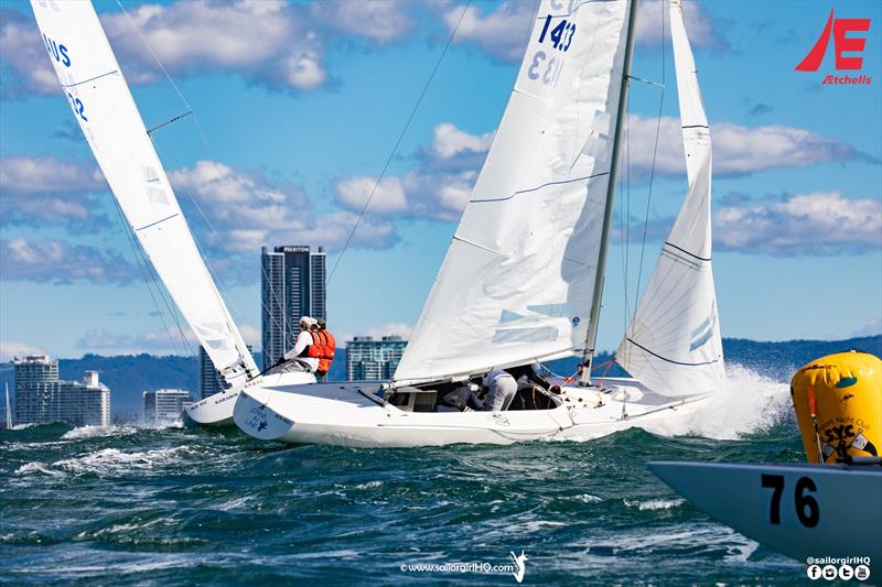 Early tack - 2022 Gold Coast and Australasian Etchells Championship - photo © Nic Douglass @sailorgirlhq