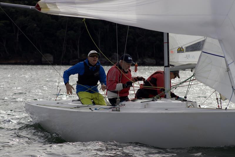 DOT hoisting - 2022 Mick Hole Winter Keelboat Regatta photo copyright Robert McClelland taken at Royal Prince Alfred Yacht Club and featuring the Etchells class