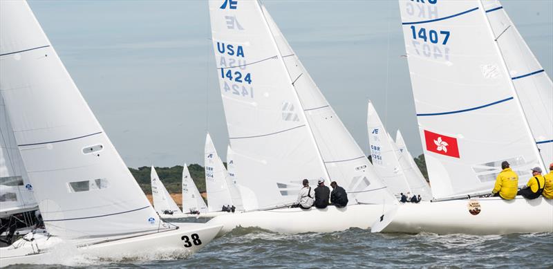 2022 International Etchells Class Pre-Worlds at Cowes day 3 photo copyright PKC Media taken at Royal Yacht Squadron and featuring the Etchells class
