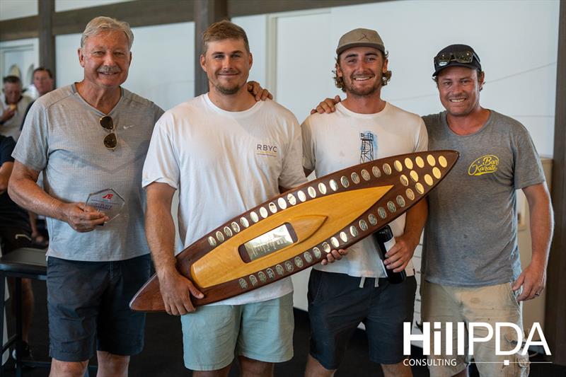 The winning team at the presentation event - 2023 Australian Etchells Championship photo copyright Harry Fisher, Down Under Sail taken at Cruising Yacht Club of South Australia and featuring the Etchells class