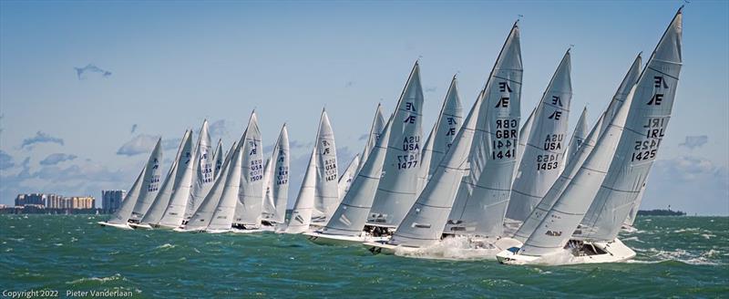 First start - Sidney Doren Memorial Regatta photo copyright Pieter Vanderlaan taken at Biscayne Bay Yacht Club and featuring the Etchells class