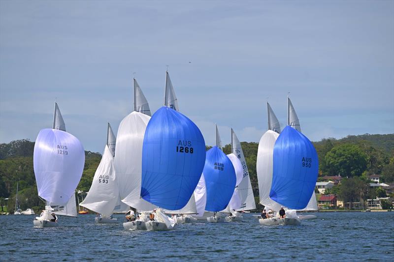 Race 2 Top mark - Etchells 2023 NSW Championship photo copyright Dickson Leung taken at Gosford Sailing Club and featuring the Etchells class