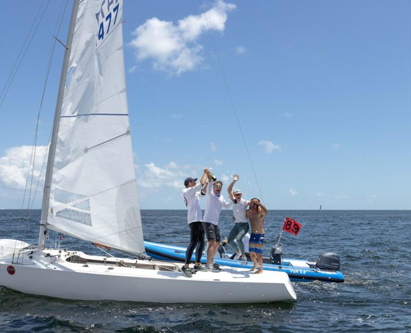 Veracity wins the AON 2023 Etchells Worlds photo copyright Nic Brunk taken at Shake-A-Leg Miami and featuring the Etchells class