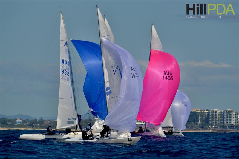 Day 3 of the Etchells Australasian Championship at Mooloolaba photo copyright Keynon Sports Photos taken at Mooloolaba Yacht Club and featuring the Etchells class