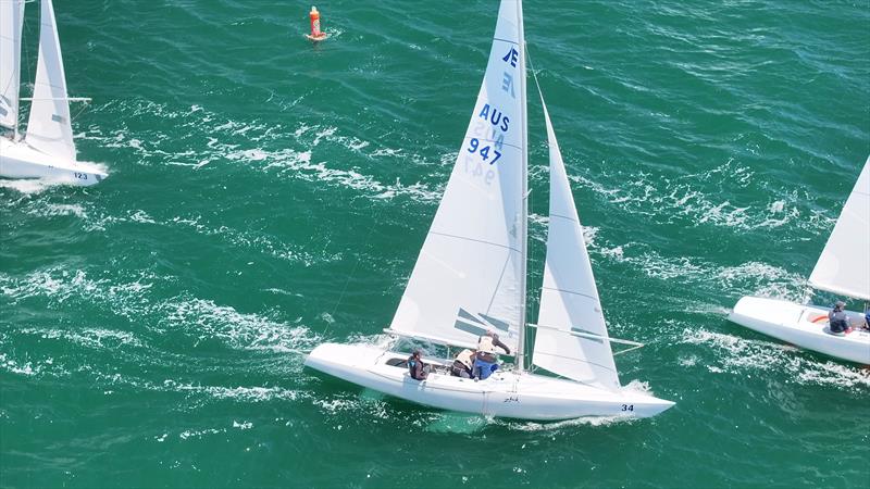 Etchells NSW State Championship 2024 - Magpie coming into the top mark - photo © Terry Calley for Hippodrone