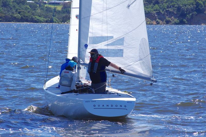 Niesje Hees, skipper of Quandong, was awarded the First Female Helm, of the Etchells Victorian Championship 2024 - photo © Jeanette Severs