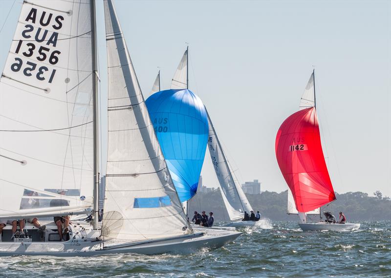 2026 Etchells Australian Nationals Day 2 photo copyright Tom Hodge Media / www.tomhodgemedia.com.au taken at Royal Freshwater Bay Yacht Club and featuring the Etchells class