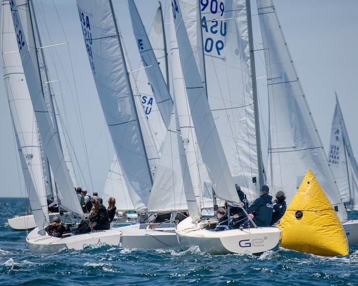 2026 Etchells World Championship at San Diego Yacht Club day 3 photo copyright Mark Albertazzi taken at San Diego Yacht Club and featuring the Etchells class