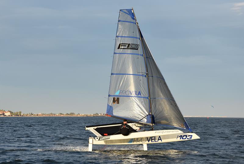 The foiling F101 is set for Ocean Elements Porto Heli photo copyright ProVela taken at  and featuring the F101 class