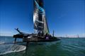 © Ricardo Pinto/SailGP New Zealand SailGP Team co-helmed by Peter Burling and Blair Tuke in action during a practice session ahead of Spain SailGP, Event 6, Season 2 in Cadiz, Andalucia, Spain. © Ricardo Pinto/SailGP