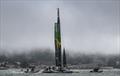 View of the missing tip of wing of the Australia SailGP Team F50 catamaran following their capsize during a practice session ahead of the San Francisco SailGP, Season 2 in San Francisco, USA. 24th March © Ricardo Pinto for SailGP