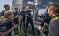 Australia SailGP Team celebrate winning the Mubadala SailGP Season 3 Grand Final with Barons de Rothschild champagne on Race Day 2 of the Mubadala SailGP Season 3 Grand Final in San Francisco, USA. Sunday 7th May © Ricardo Pinto for SailGP