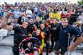 A jubliant Spanish crew after winning the event - Day 2 of the Mubadala New York Sail Grand Prix  © Ricardo Pinto/SailGP