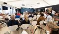 Suzi Perry speaks alongside Hannah Mills, strategist and Ben Ainslie, CEO of Emirates Great Britain SailGP Team, and Sir Russell Coutts, SailGP CEO, during a pre-event press conference ahead of the Emirates Great Britain Sail Grand Prix