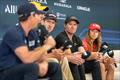 Pre-event press conference ahead of the Emirates Great Britain Sail Grand Prix in New Portsmouth, UK. Friday 18 July