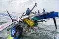 Mubadala Brazil SailGP Team following an nosedive during a practice session ahead of the Germany Sail Grand Prix in Sassnitz