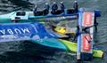 Mubadala Brazil SailGP Team following an nosedive during a practice session ahead of the Germany Sail Grand Prix in Sassnitz