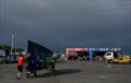 Members of the technical team start the breakdown in the technical area after racing cancelled for Day 2 - Rockwool France SailGP - September 13, 2025 - Saint-Tropez