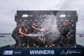 Germany SailGP Team presented by Deutsche Bank helmed by Erik Heil celebrate - Race Day 2 of the Rolex Switzerland Sail Grand Prix - Geneva, Switzerland - September 21, 2025 © Jason Ludlow for SailGP