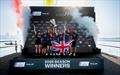  Emirates Great Britain SailGP Team, lift the SailGP Championship trophy Race Day 2 of the Mubadala Abu Dhabi Sail Grand Prix Season Grand Final - November 30, 2025