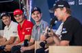 Peter Burling, Black Foils SailGP Team, Phil Robertson, Red Bull Italy SailGP Team, Diego Botin, Los Gallos SailGP Team, Sebastien Schneiter, Switzerland SailGP Team, speaks in a pre-event press conference, ahead of the ITM New Zealand Sail Grand Prix