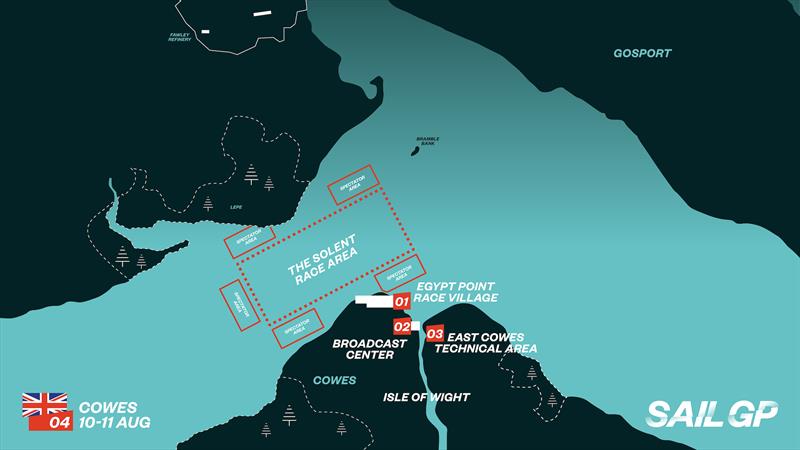 SailGP Cowes Race Area - photo © SailGP