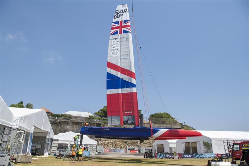 Great Britain SailGP Team on Sydney Harbour photo copyright Beau Outteridge / SailGP taken at  and featuring the F50 class