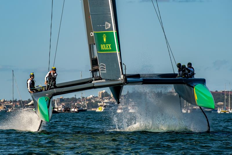 SailGP Australia Team in race two on day 1 of SailGP Sydney - photo © Chris Cameron / SailGP