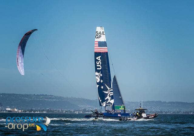 The SailGP USA team practice in San Francisco photo copyright Erik Simonson / www.pressure-drop.us taken at  and featuring the F50 class