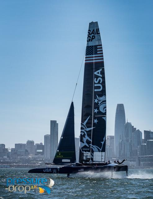 The SailGP USA team practice in San Francisco photo copyright Erik Simonson / www.pressure-drop.us taken at  and featuring the F50 class